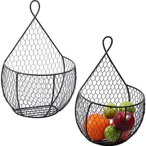 Multi-Size Hanging Metal Produce Basket Set