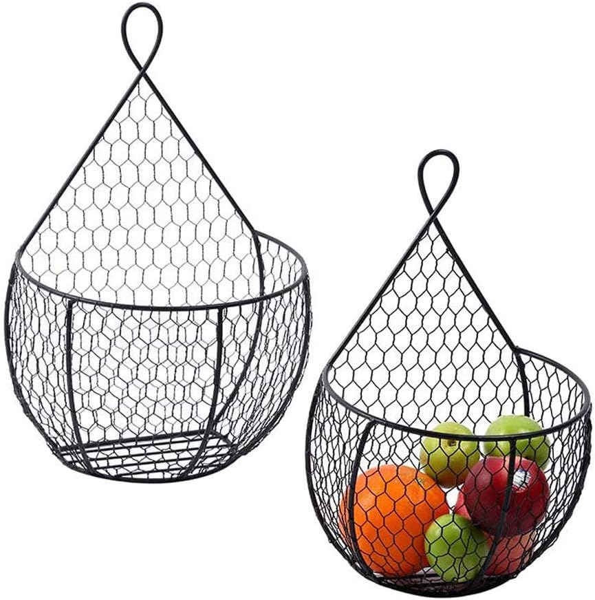 Multi-Size Hanging Metal Produce Basket Set
