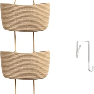 Woven Over-Door Three-Tier Produce Organizer