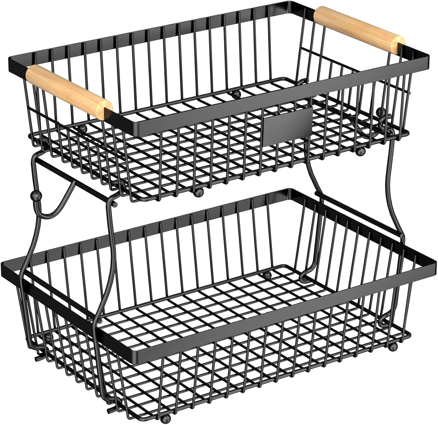 Dual-Side Banana Hanger Two-Level Produce Station