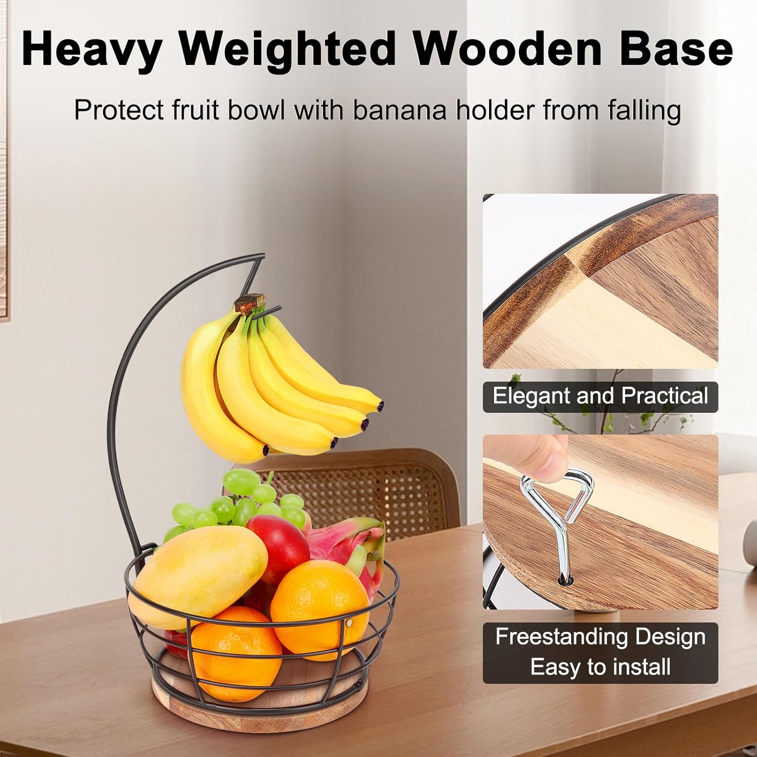 Circular Pedestal Produce Bowl with Arch Hanger - Image 5