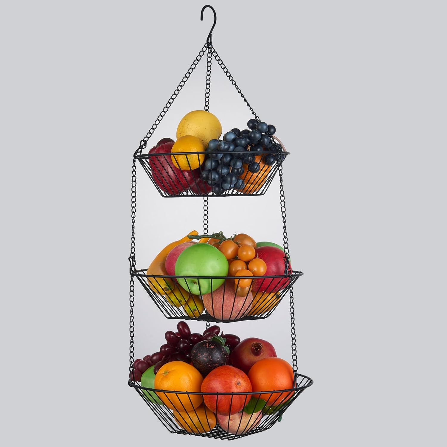 Chain-Hung Wire Produce Basket Set - Image 4