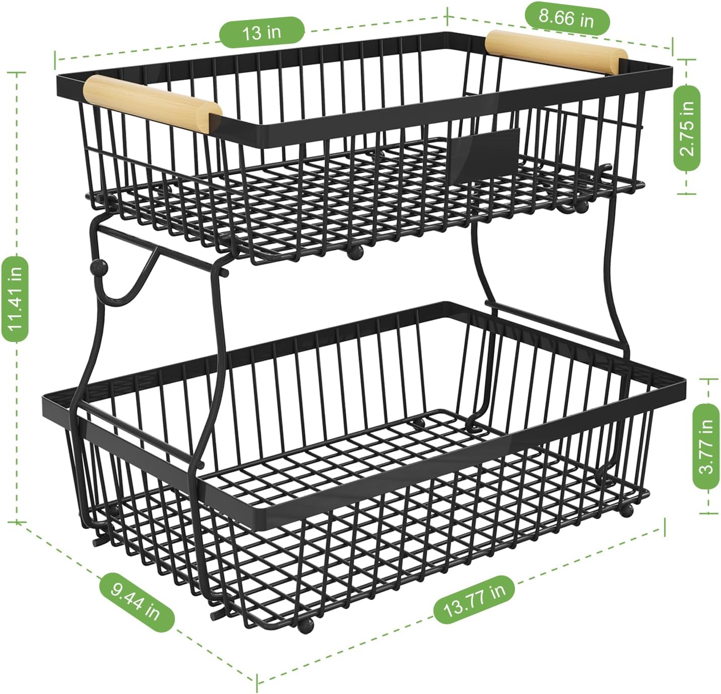 Dual-Side Banana Hanger Two-Level Produce Station - Image 4