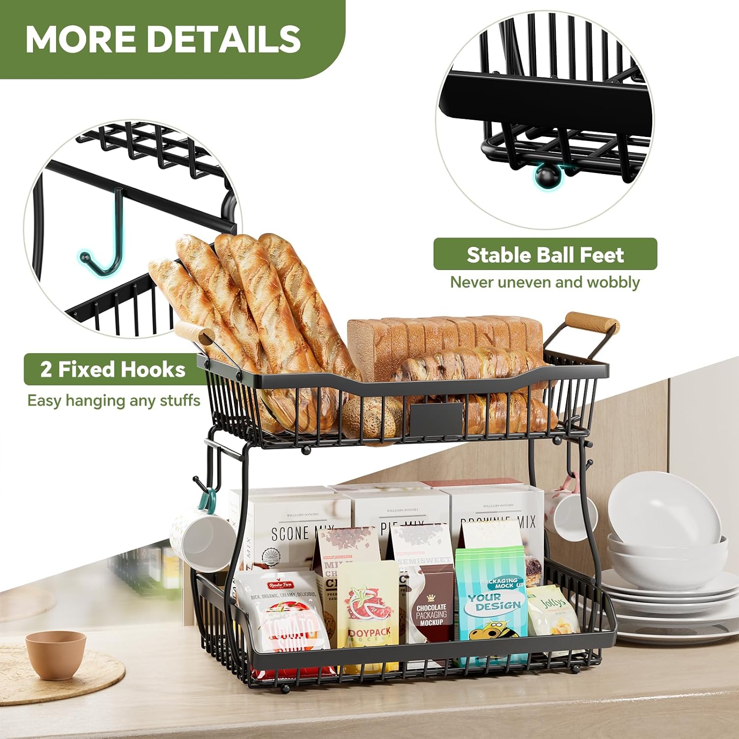 Modular Fruit Bowl and Hook Storage System - Image 5