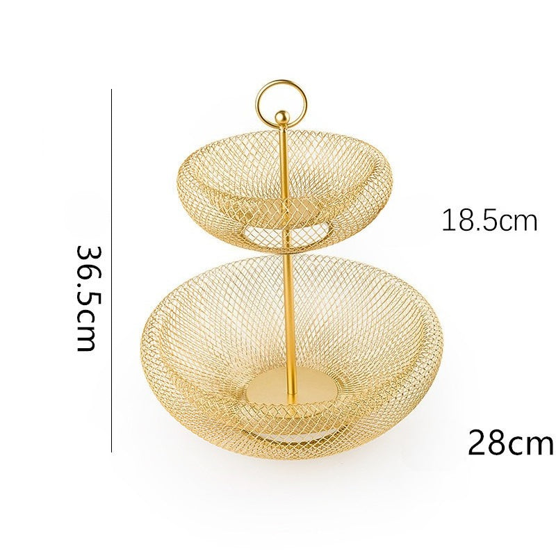 Two-Tier Metal Fruit Basket - Image 4