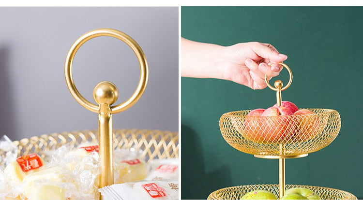 Two-Tier Metal Fruit Basket - Image 11