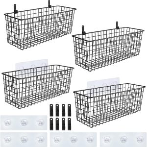 Extra-Large Hanging Wire Storage Basket Set