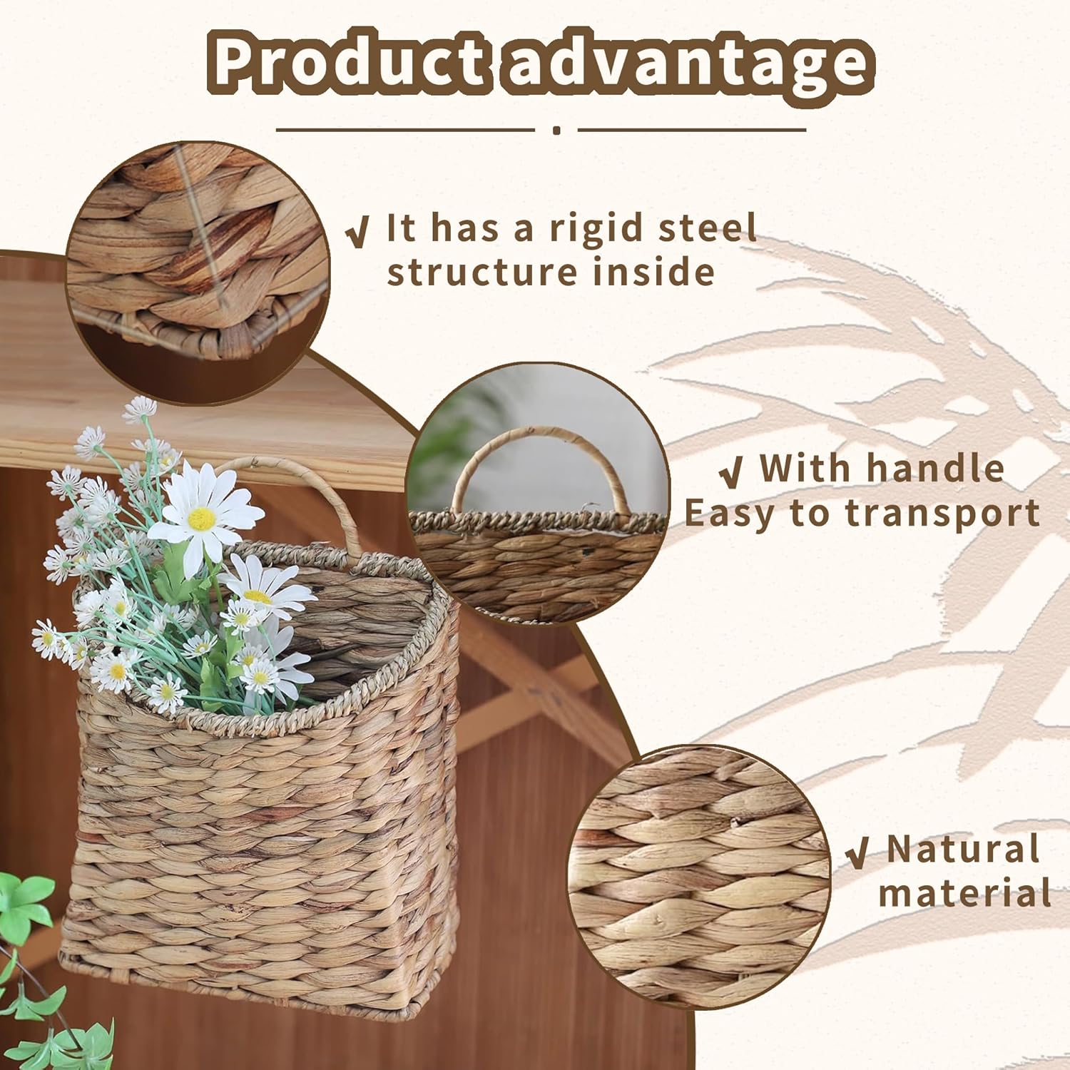 Natural-Fiber Hanging Produce Basket - Image 2