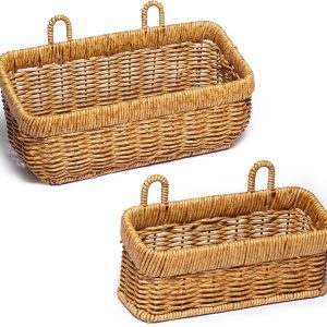 Woven Wall Basket Organizer Set
