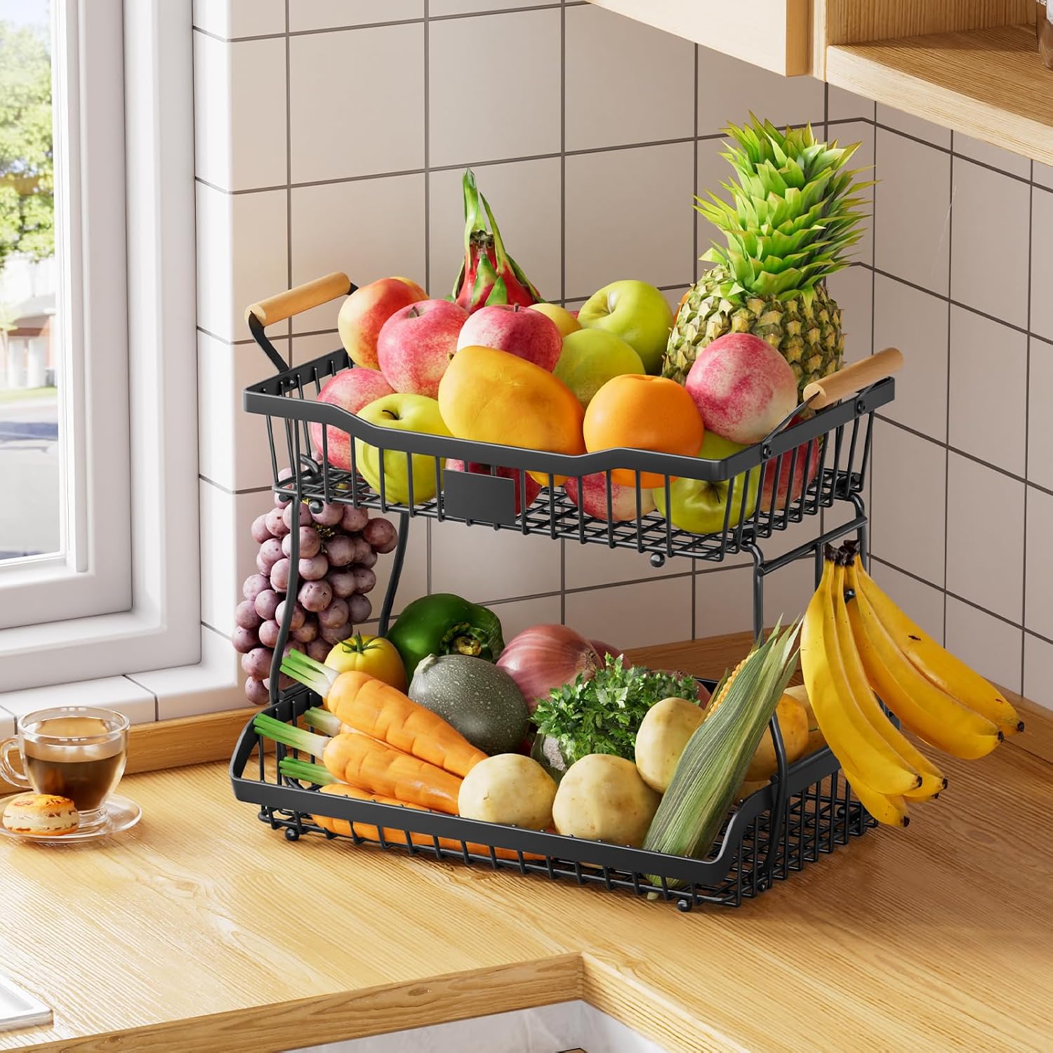 Modular Fruit Bowl and Hook Storage System - Image 2