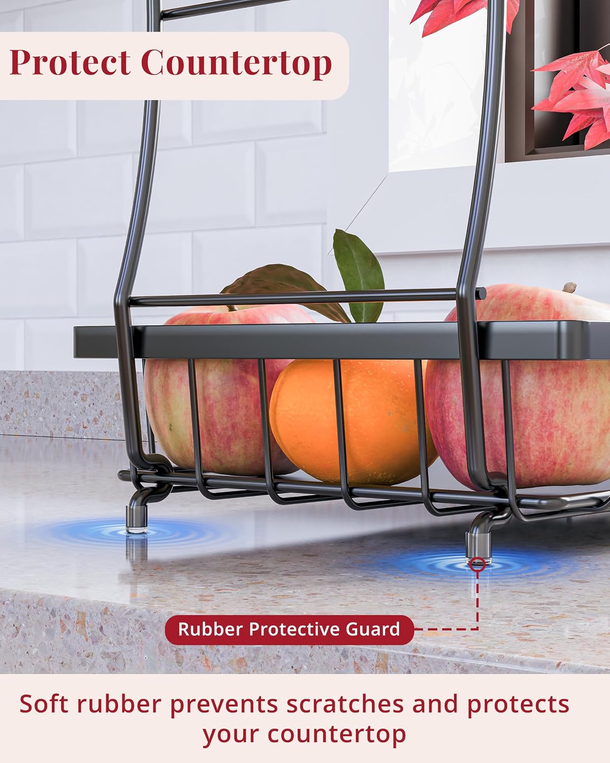Curved-Rim Two-Level Countertop Produce Bowl - Image 4