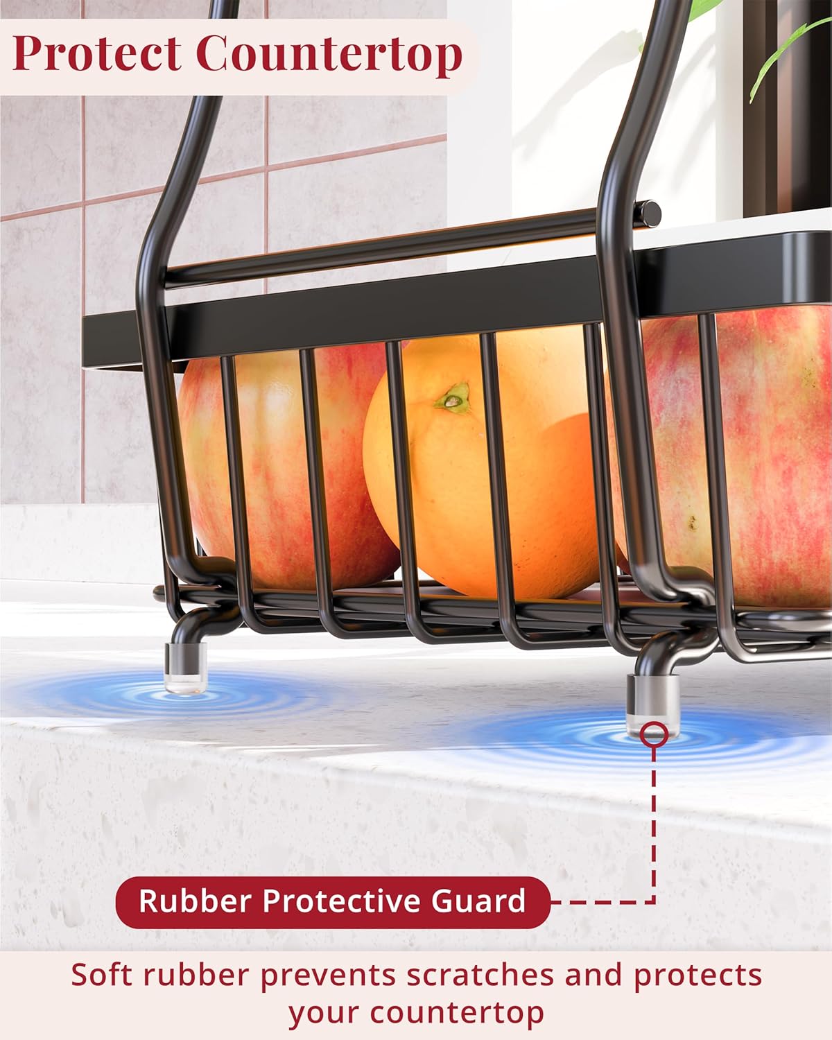 Wide Two-Level Fruit Bowl Rack - Image 5