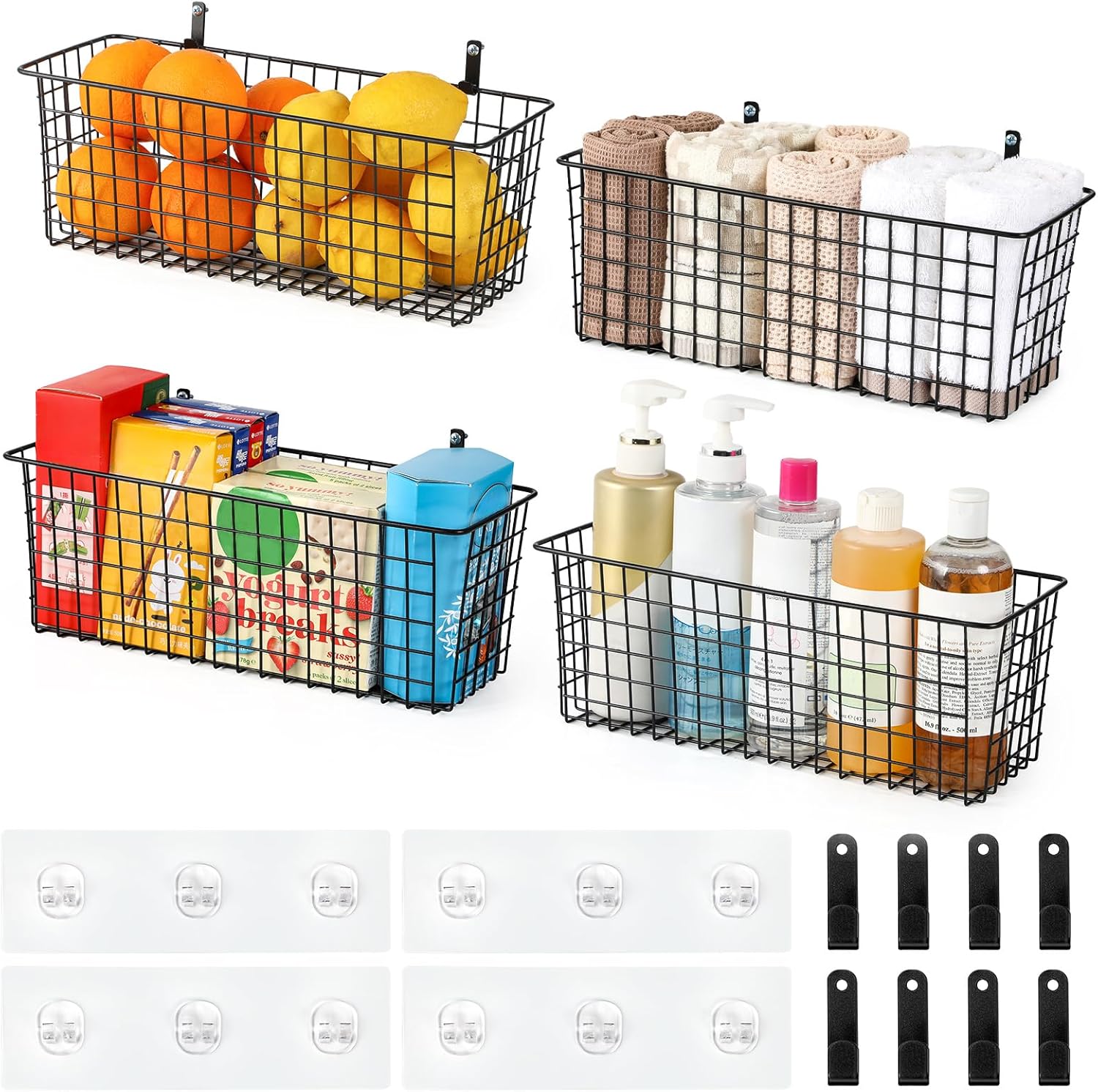 Extra-Large Hanging Wire Storage Basket Set - Image 5