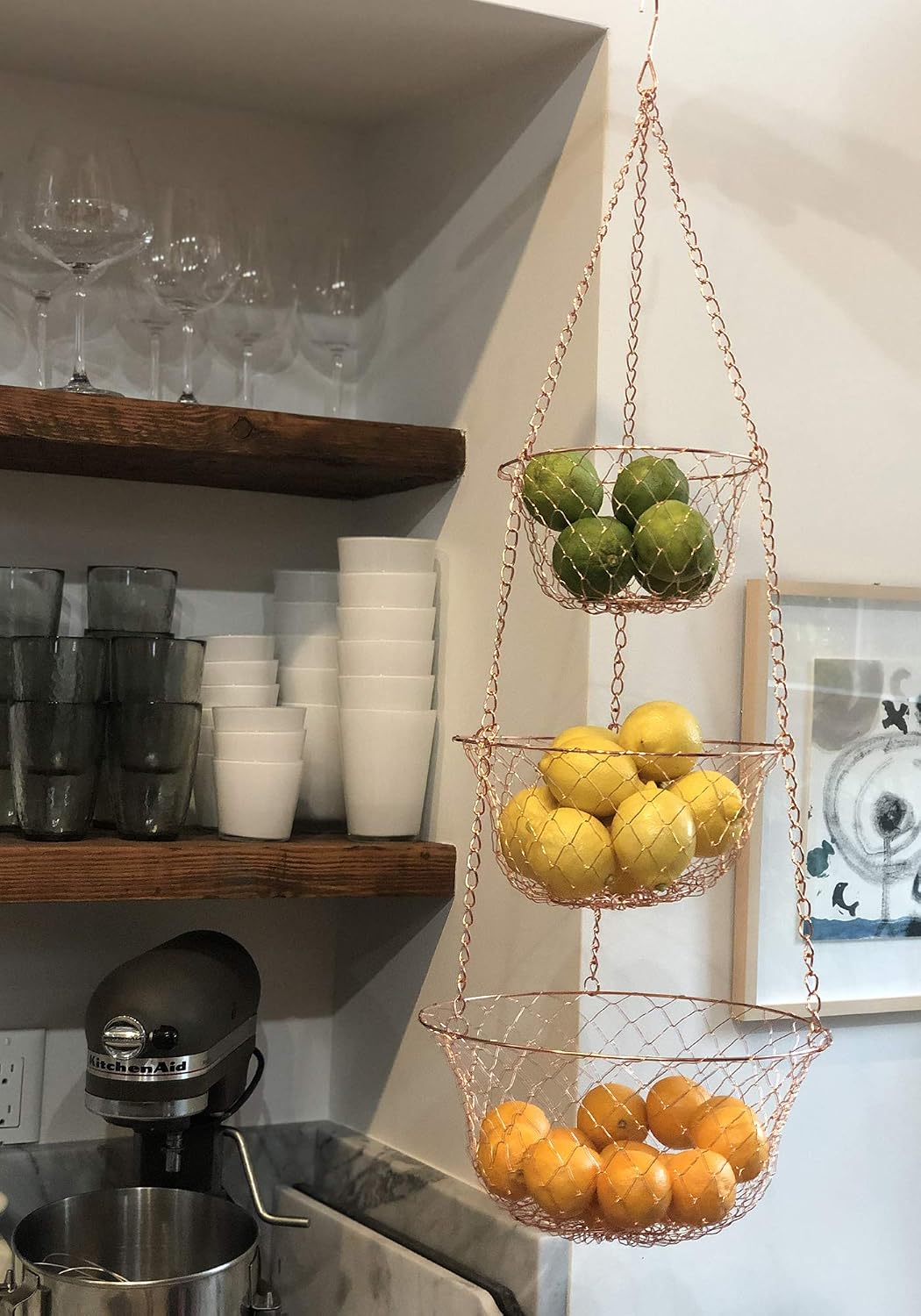 Graduated Classic Wire Hanging Basket Trio - Image 2