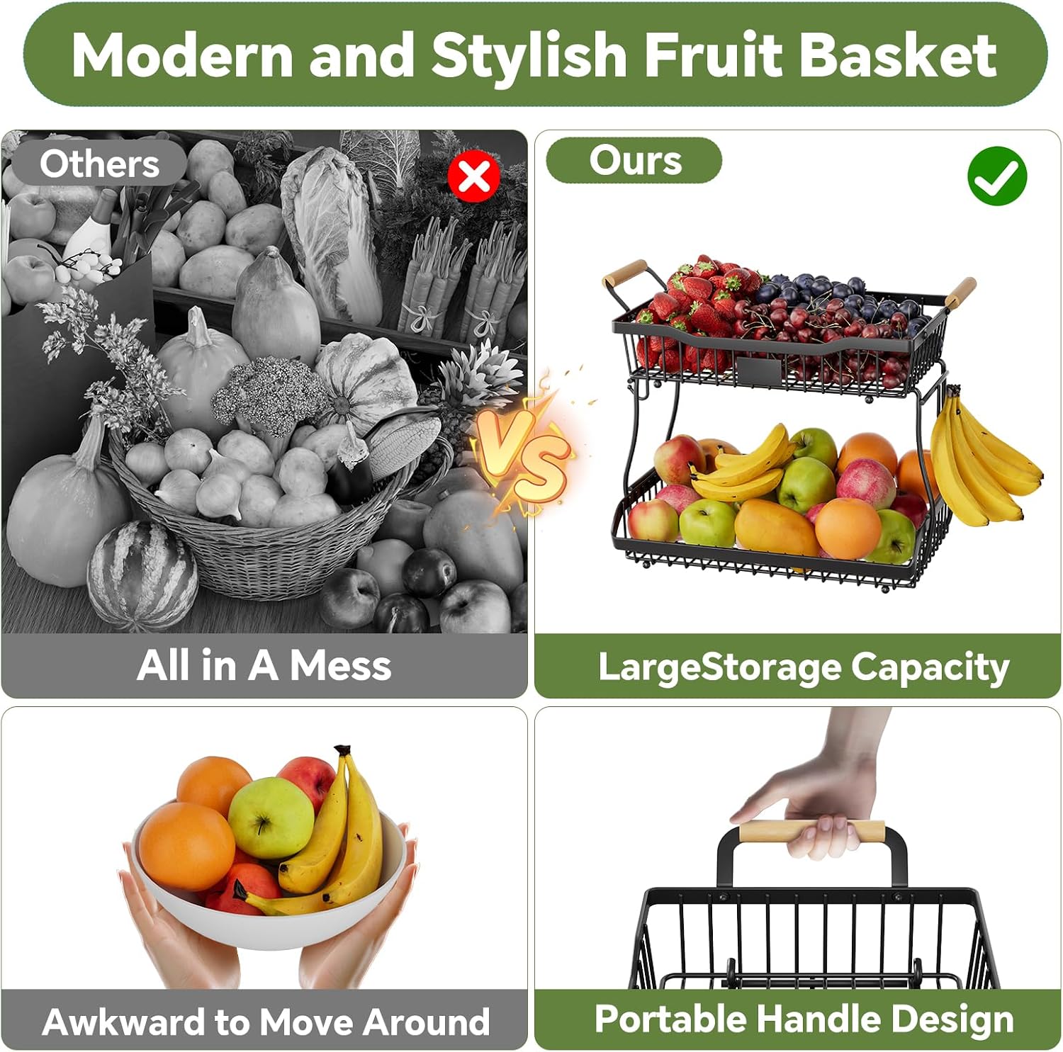 Modular Fruit Bowl and Hook Storage System - Image 4