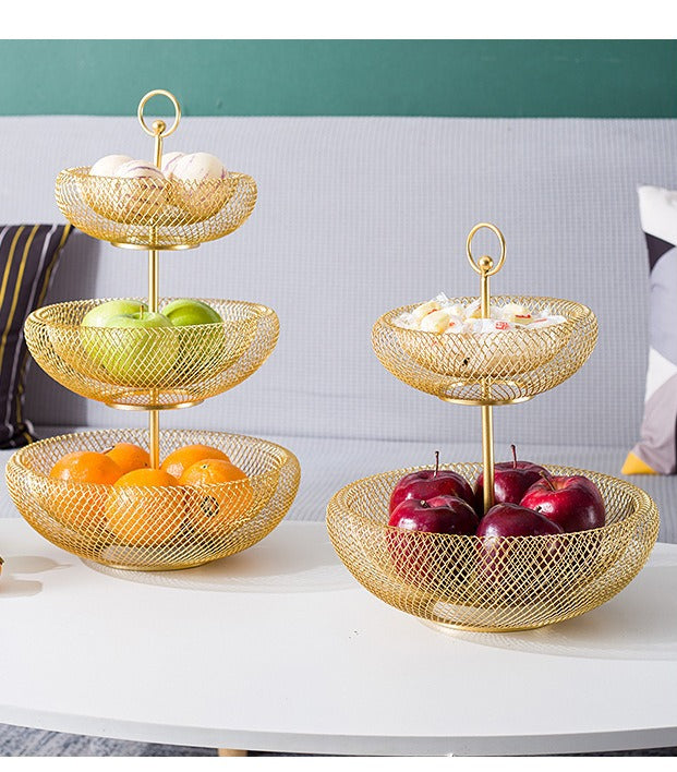 Two-Tier Metal Fruit Basket - Image 12
