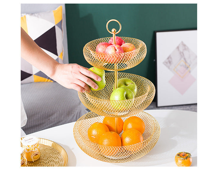 Two-Tier Metal Fruit Basket - Image 13