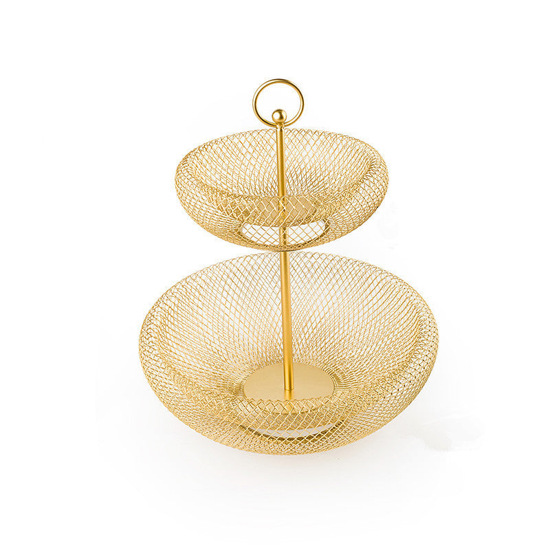 Two-Tier Metal Fruit Basket - Image 3