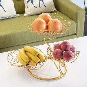 Three-Tier Metal Fruit Basket