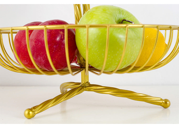 Three-Tier Branch-Inspired Metal Fruit Basket - Image 9