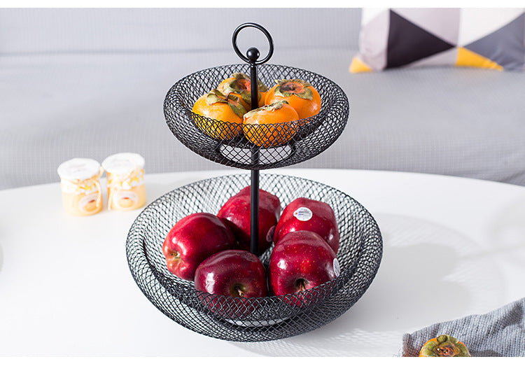 Two-Tier Metal Fruit Basket - Image 8