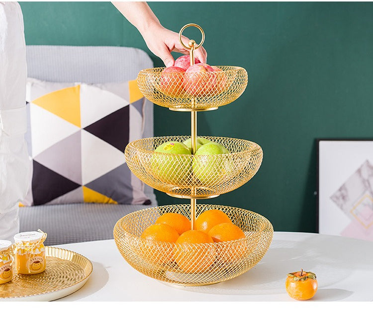 Two-Tier Metal Fruit Basket - Image 6