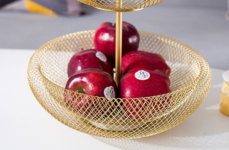 Two-Tier Metal Fruit Basket - Image 9