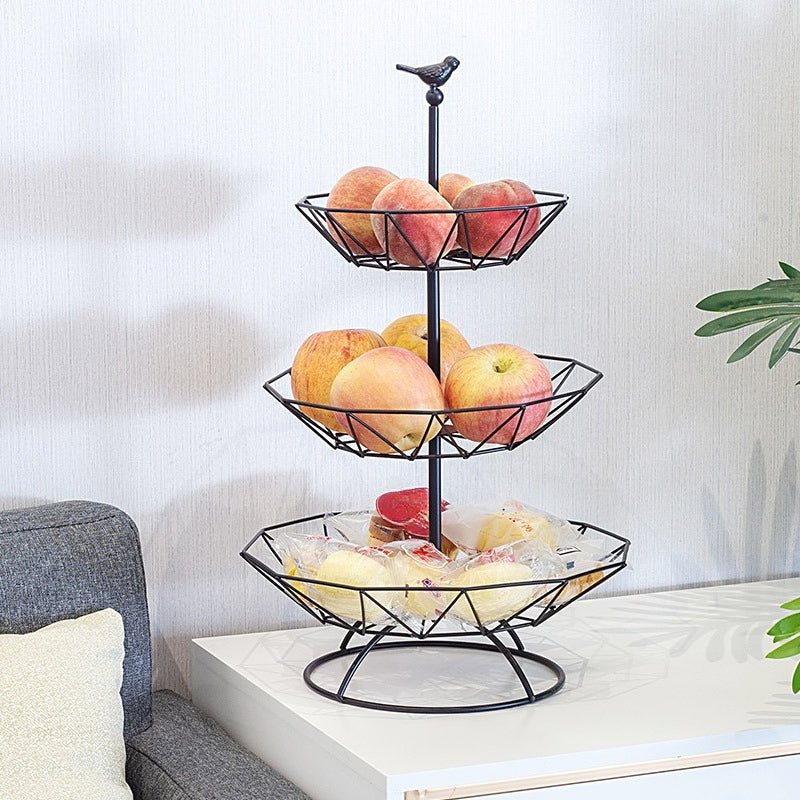 Three-Tier Bird Fruit Tray