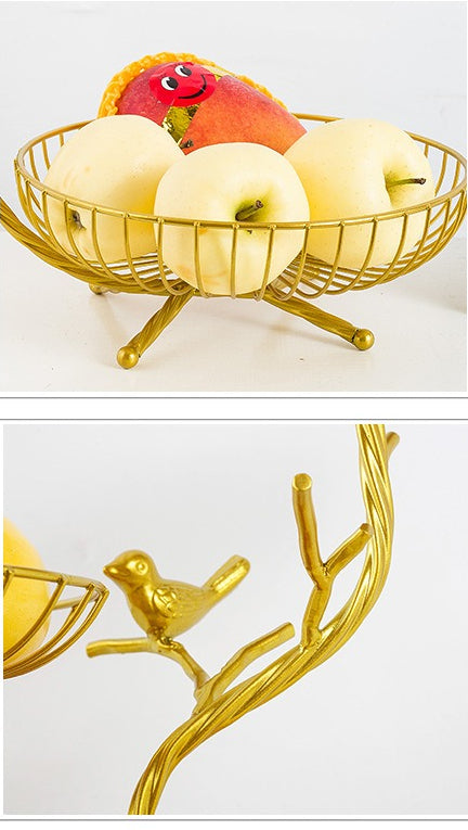 Three-Tier Branch-Inspired Metal Fruit Basket - Image 8